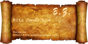 Bitz Zenóbia névjegykártya